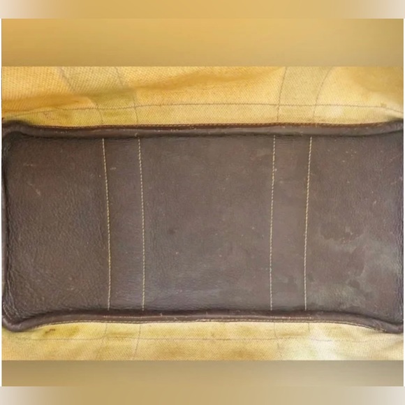 SOLD Auth HERMES Beige Canvas and Brown Leather Garden Party Tote Bag Purse - Picture 9 of 11